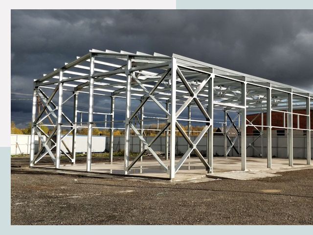 Двускатные ангары в Салехард от 642 руб. за квадрат