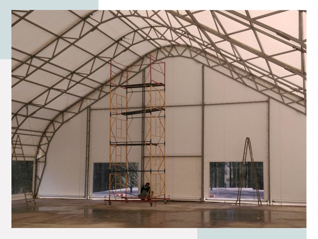 Шатровые ангары в Салехарде